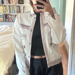 Isabel Marant Etoile Abril Embroidered White Jacket